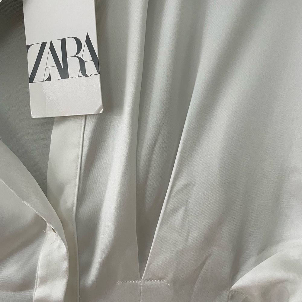 ZARA NWT White Silky Dress - Picture 14 of 16